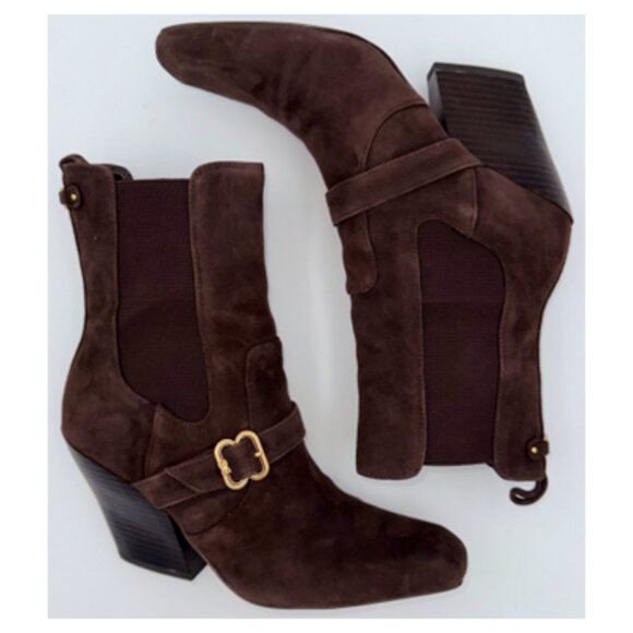 EUC-Anthropologie x Sam Edelman Bree Buckle Boots - Brown - 8.5 - Picture 6 of 10
